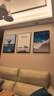 好久不见客厅装饰画现代简约沙发背景墙挂画大海风景三联壁画 实拍图