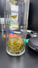 希诺抗菌玻璃杯双层防烫办公车载水杯男高档泡茶杯子XN-9303KT 360ml 实拍图