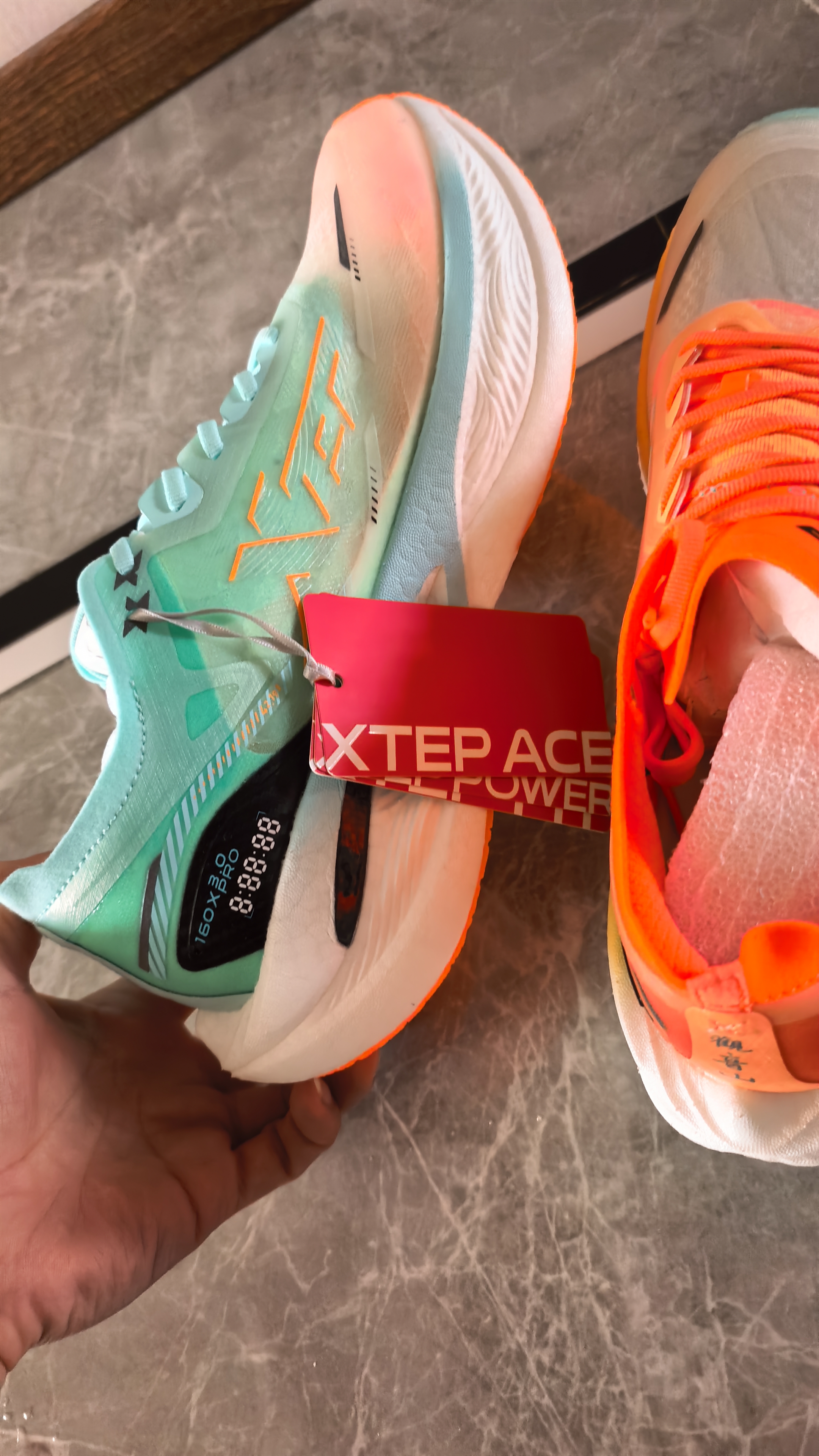 特步（XTEP）160X3.0pro跑鞋男中国马拉松跑记录同款碳板长跑耐磨缓震竞训鞋女 宁静蓝\新白色-男 41.5 实拍图