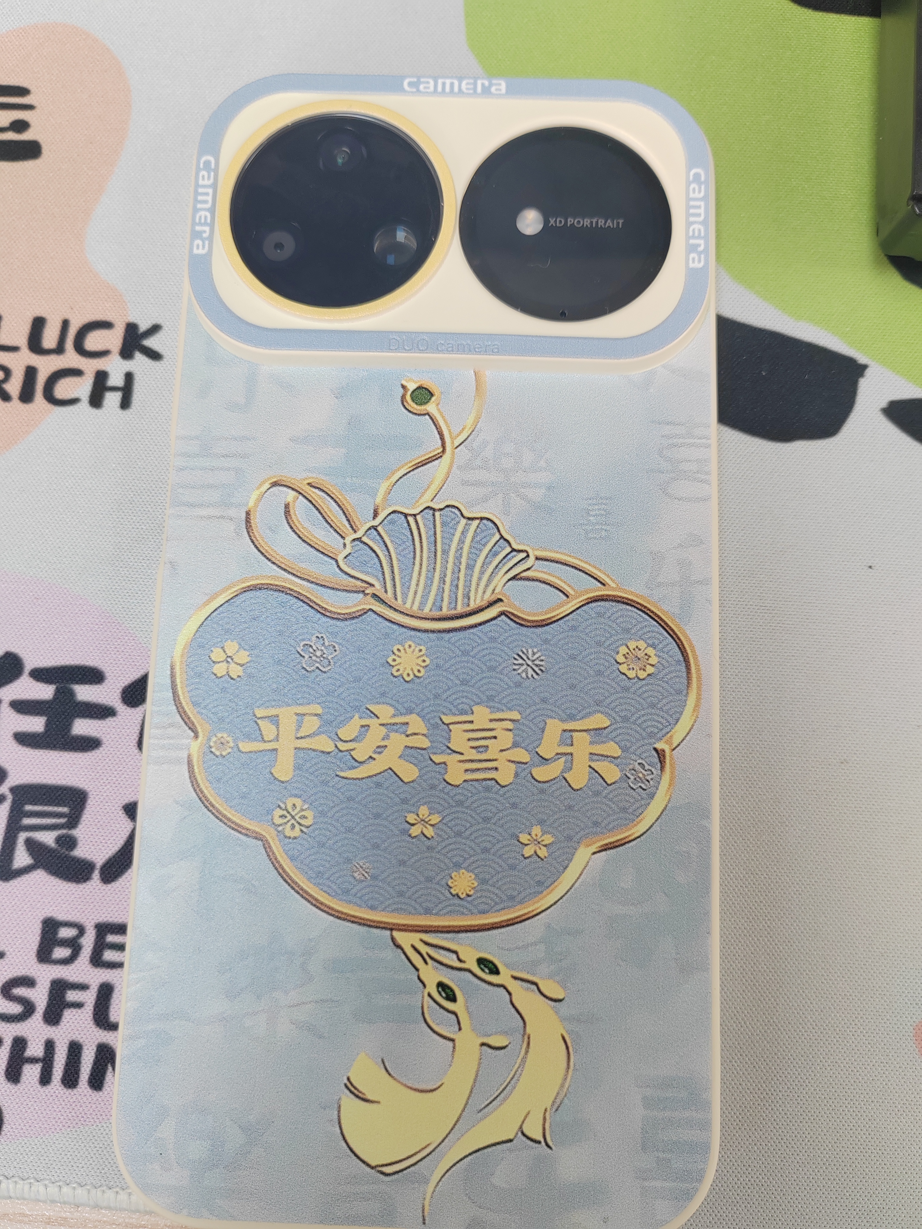 XP适用华为nova15ultra手机壳新款镜头全包nova15ultra保护壳防摔硅胶男女生带挂绳-古董白如意国风 实拍图