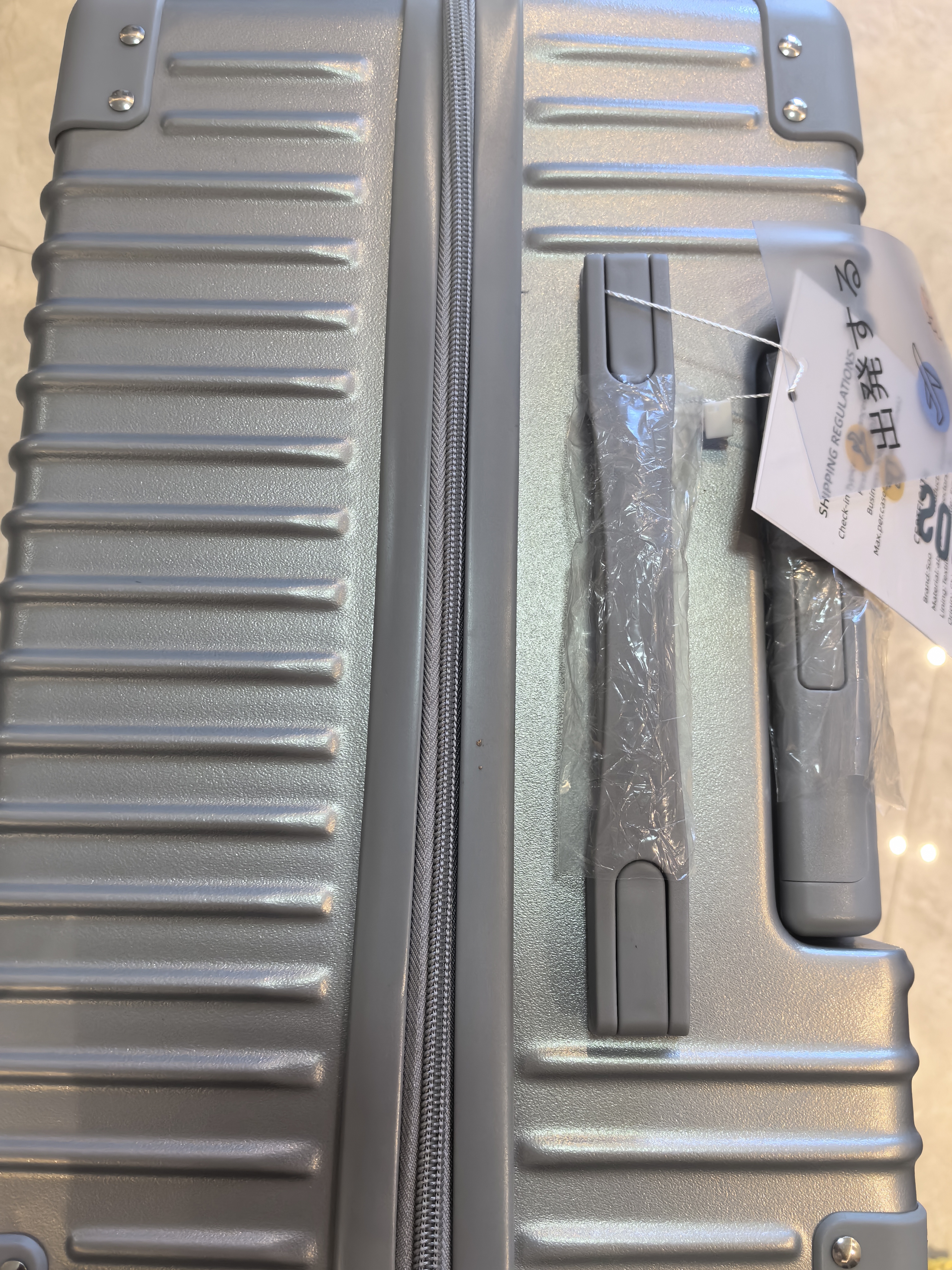 SOO行李箱多功能箱包拉杆箱学生大容量旅行密码箱皮箱杯架银色26英寸 实拍图