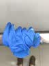 爱马斯一次性丁腈手套加厚耐用防油耐酸碱 实验室工业清洁100只/盒 蓝色APFNCHD 大号 实拍图