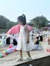 江博士夏季女童学步凉鞋 透气小白鞋可爱公主童鞋包头儿童凉鞋 米色 28 脚长约17.2-17.8 实拍图