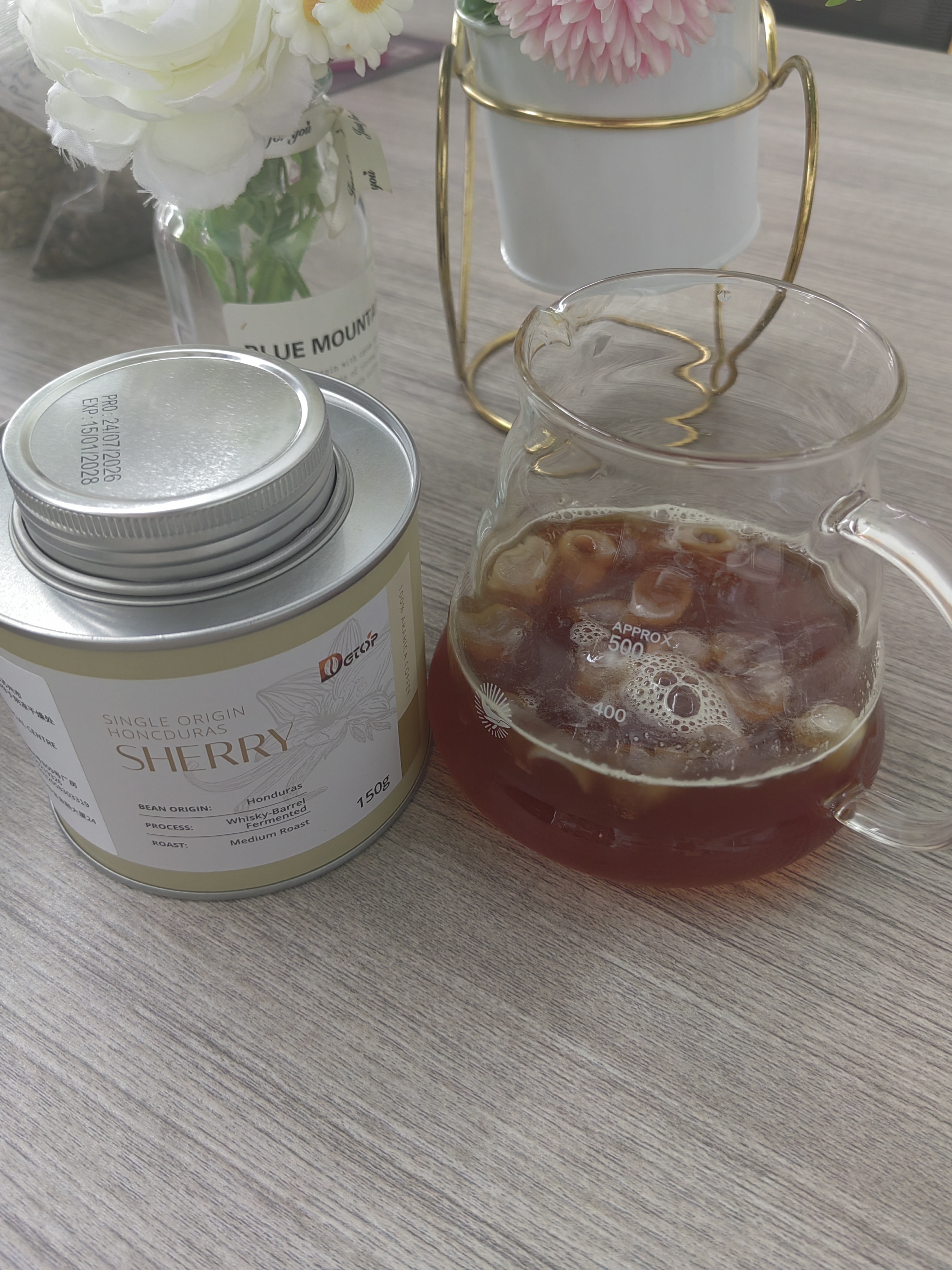 DGTOP洪都拉斯雪莉咖啡豆威士忌酒桶发酵精品咖啡豆中度烘焙罐装150g 实拍图