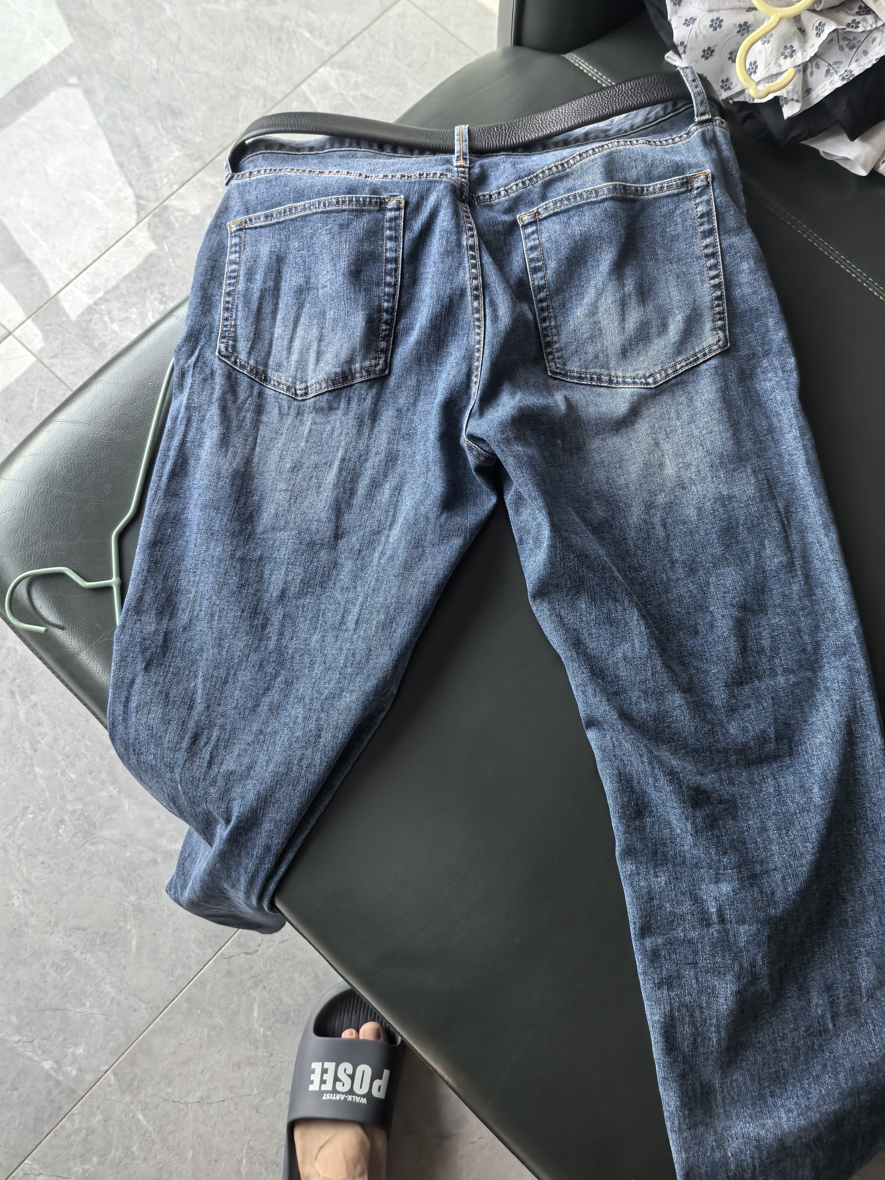 森马（Semir）森柔|牛仔裤男夏季弹力复古水洗合体直筒裤休闲长裤103325124103A 实拍图