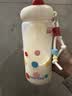 炊大皇高颜值玻璃水杯2026新款女生学生耐高温带吸管600ml（彩色泡泡） 实拍图
