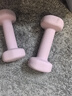 Keep哑铃女士健身家用彩色浸塑环保手铃亚铃全身塑形樱粉1kg*2 实拍图