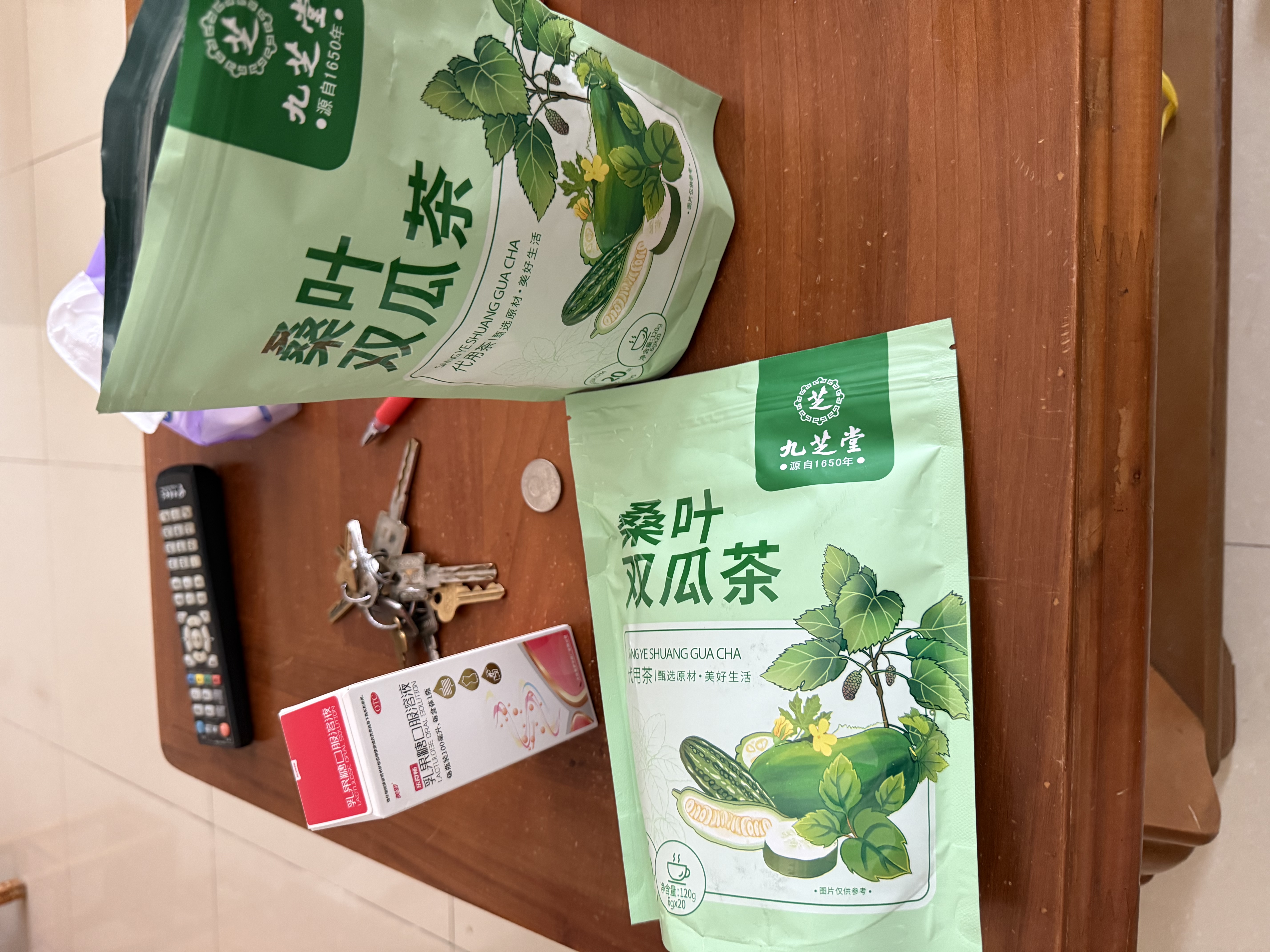 九芝堂桑叶双瓜茶特级霜桑叶茶冬瓜皮苦瓜片养生茶120g 实拍图