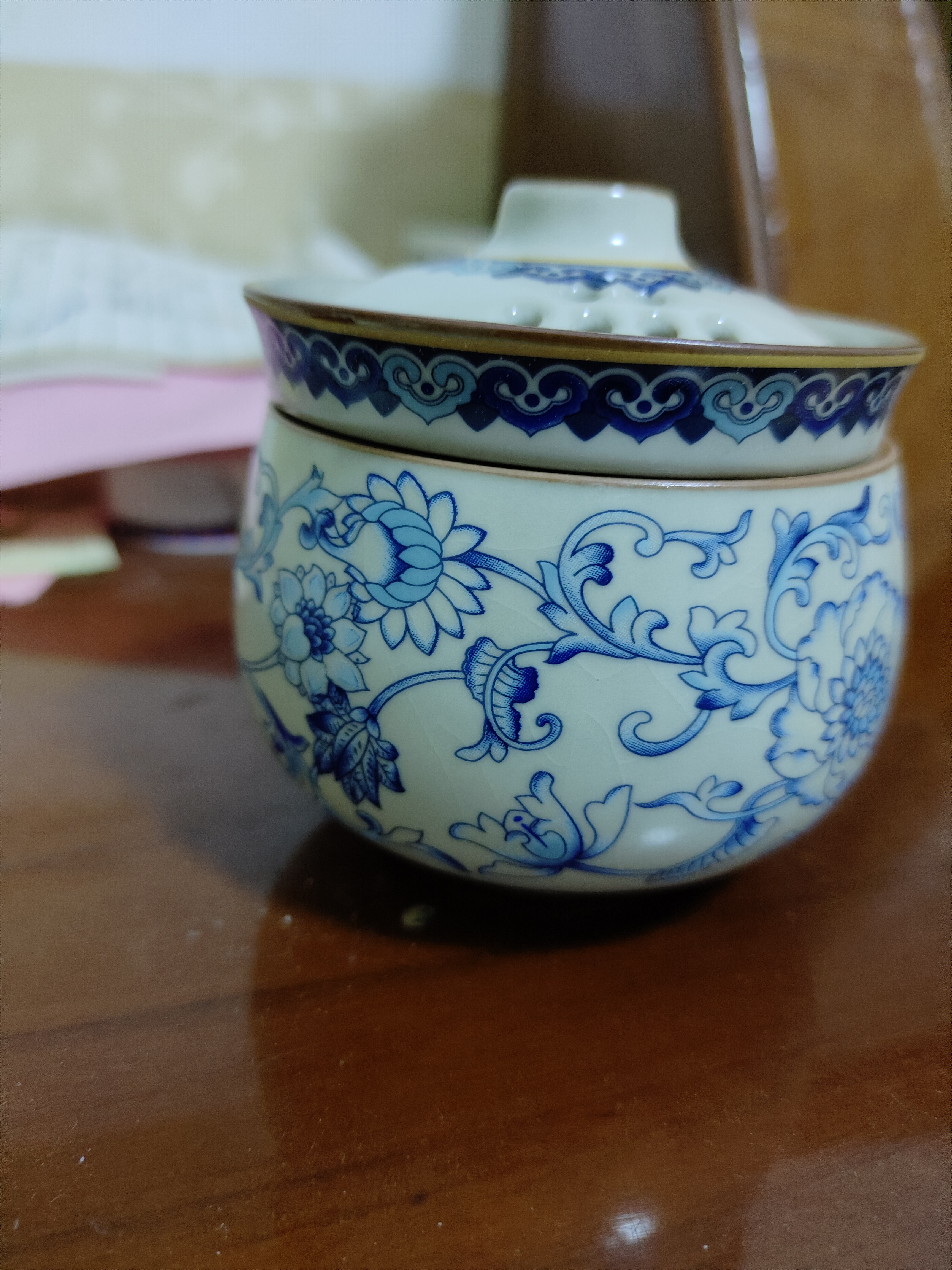 汝窑繁花旅行茶具套装便携式户外个人陶瓷功夫泡茶碗茶杯中秋送礼 汝窑《繁花》旅行茶具+便携包 一壶1杯 实拍图