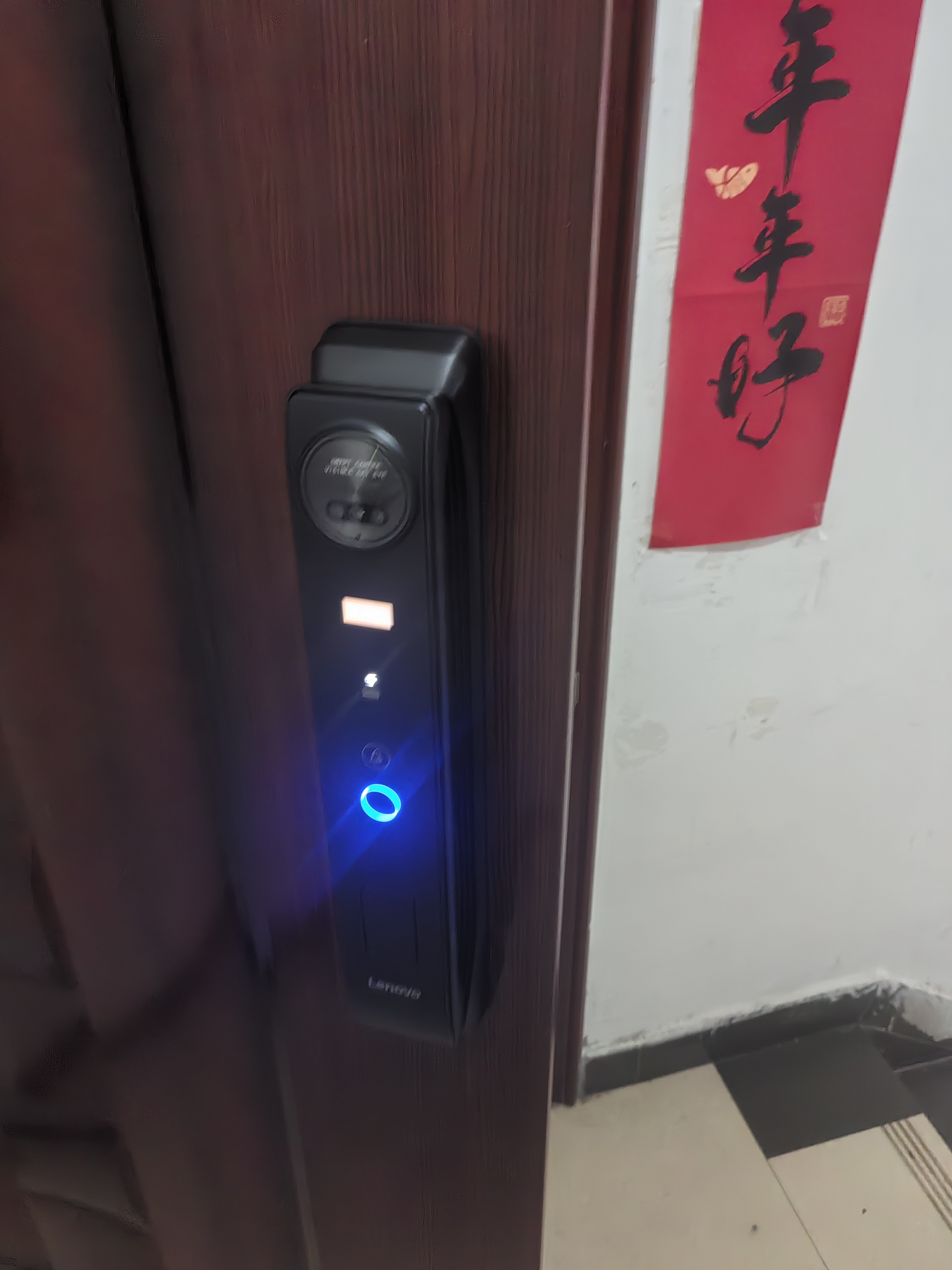 联想R20-1 掌静脉 智能门锁 指纹锁 3D人脸识别 智能锁 电子锁 入户门 密码锁 家用 全自动 防盗门 实拍图