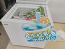 奥克斯（AUX）小冰柜家用小型冷藏柜冷冻柜两用冰柜小型租房家用小冰箱小型冷柜 铜管/128升级/可囤60斤肉/减霜80% 实拍图