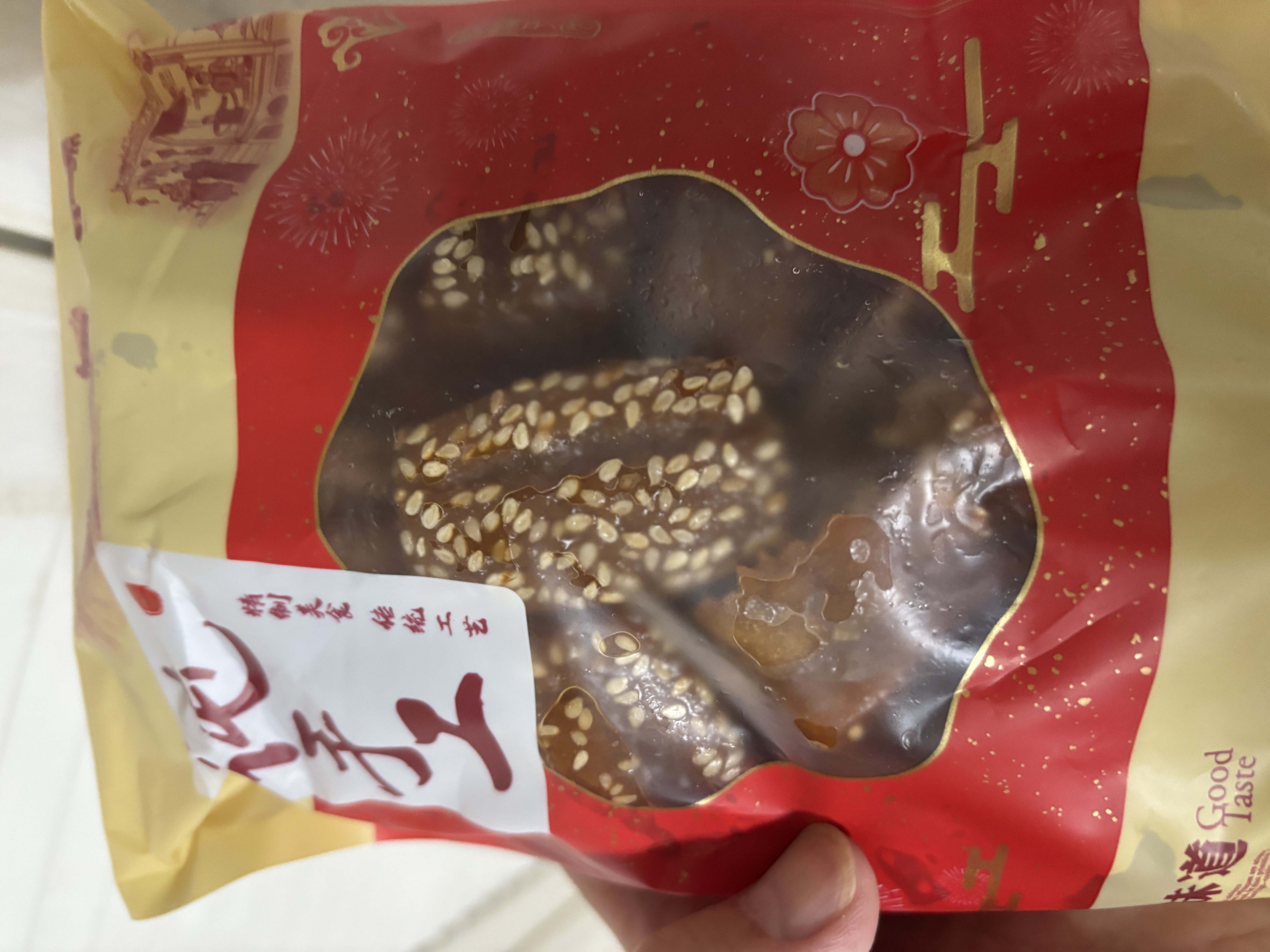 誓言果蜜三刀山东特产老式果子传统手工糕点羊角蜜怀旧休闲零食小吃500g 实拍图