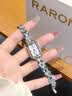 雷诺（RARONE）海盐小方糖女士手表手链简约石英腕表钢带送女生女友生日礼物 灰 实拍图