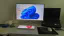 甄严选电脑桌台式电竞桌椅套装组合桌子办公家用桌学习桌书房书桌写字桌 【白架+白碳纤纹面】单桌120*60 实拍图