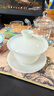 京红运真裸价·冰种玉瓷三才盖碗陶瓷茶杯茶具白瓷泡茶器 实拍图