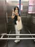 伊芙丽蒋欣代言26夏季新款女装V领Polo上衣高弹修身插肩短袖T恤 藏青 M 实拍图