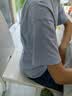 英博伦青少年短袖套装夏季男大童纯棉睡衣中学生家居服套240浅兰 175 实拍图