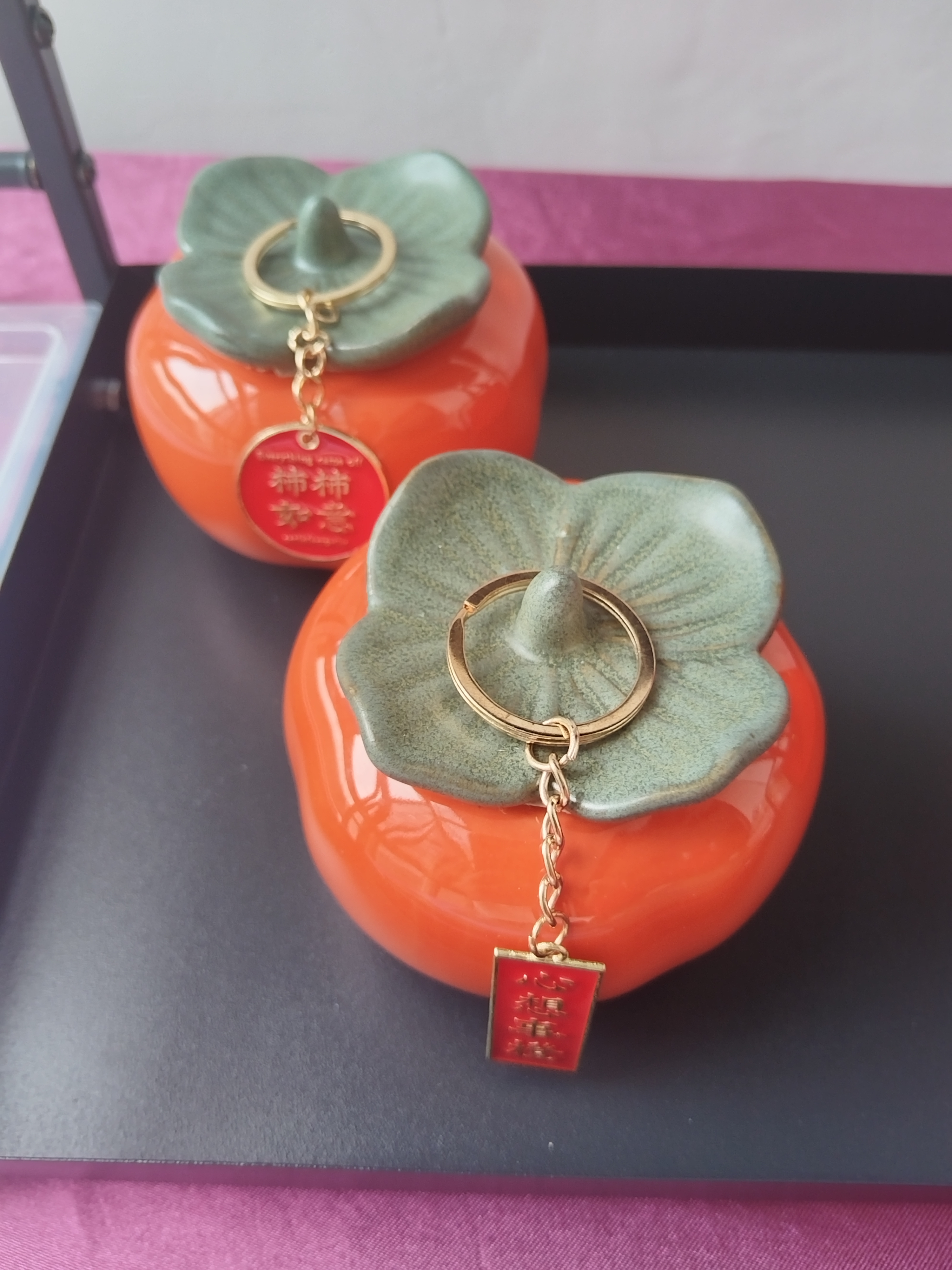 欧妮姿柿柿如意摆件乔迁之喜搬家入宅仪式布置乔迁新居必备入宅全套装饰 实拍图