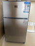 小鸭小冰箱迷你小型家用 冷藏冷冻两用宿舍寝室出租房用双门办公室电冰箱节能省电 【节能省电】128银色【一级能效 高效保鲜】30L 实拍图