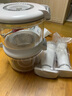 STNTUS innovations 鲜途保鲜盒冰箱专用水果食品真空保鲜盒进口圆形饭盒微波炉加热 0.75L白色 +手动泵 实拍图