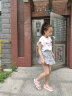 迪士尼（Disney）儿童女童短袖套装裙荷叶边T恤半身裙子两件套22夏DB121UE03白140 实拍图