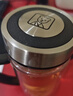 希诺双层玻璃杯带把手高档泡茶杯子男家用办公透明水杯XN-9321 435mL 实拍图