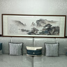 佳得雅新中式客厅装饰画沙发背景墙壁画字画山水画靠山图办公室风景挂画 望云楼A2（原版） 75*210cm宣纸锦绫+有机玻璃+胡桃色实木框（热卖款） 实拍图