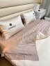 雅鹿水洗冰丝四件套夏季凉感床单被套刺绣被罩家用可机洗床笠床上用品 小熊-梧桐杏+山灰【冰凉丝滑】 1.8m 床单款 四件套-被套200*230cm 实拍图
