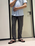 海澜之家（HLA）休闲裤男轻商务时尚系列四面弹力裤子男黑色180/96A(38)七夕礼物 实拍图