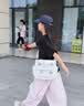 瑞潮高颜值书包女ins风大容量斜挎包高中大学生初中女生上课补习背包 白色【小猫头挂件】 实拍图