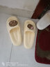 利达妮（TZLDN）踩屎感拖鞋女士夏季外穿户外防滑室内家居家用情侣洗澡厚底凉拖女 白色 38-39 (适合37-38码) 实拍图