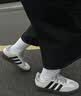 adidas「T头鞋」BARREDA休闲板鞋德训鞋男女阿迪达斯官方轻运动   灰色/黑色/树脂黄   40 实拍图