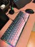惠普（HP）GK600FS机械键盘热插拔 办公电竞游戏专用有线 台式机笔记本电脑 侧刻渐变黑莓粉冰蓝光青轴 99键 实拍图