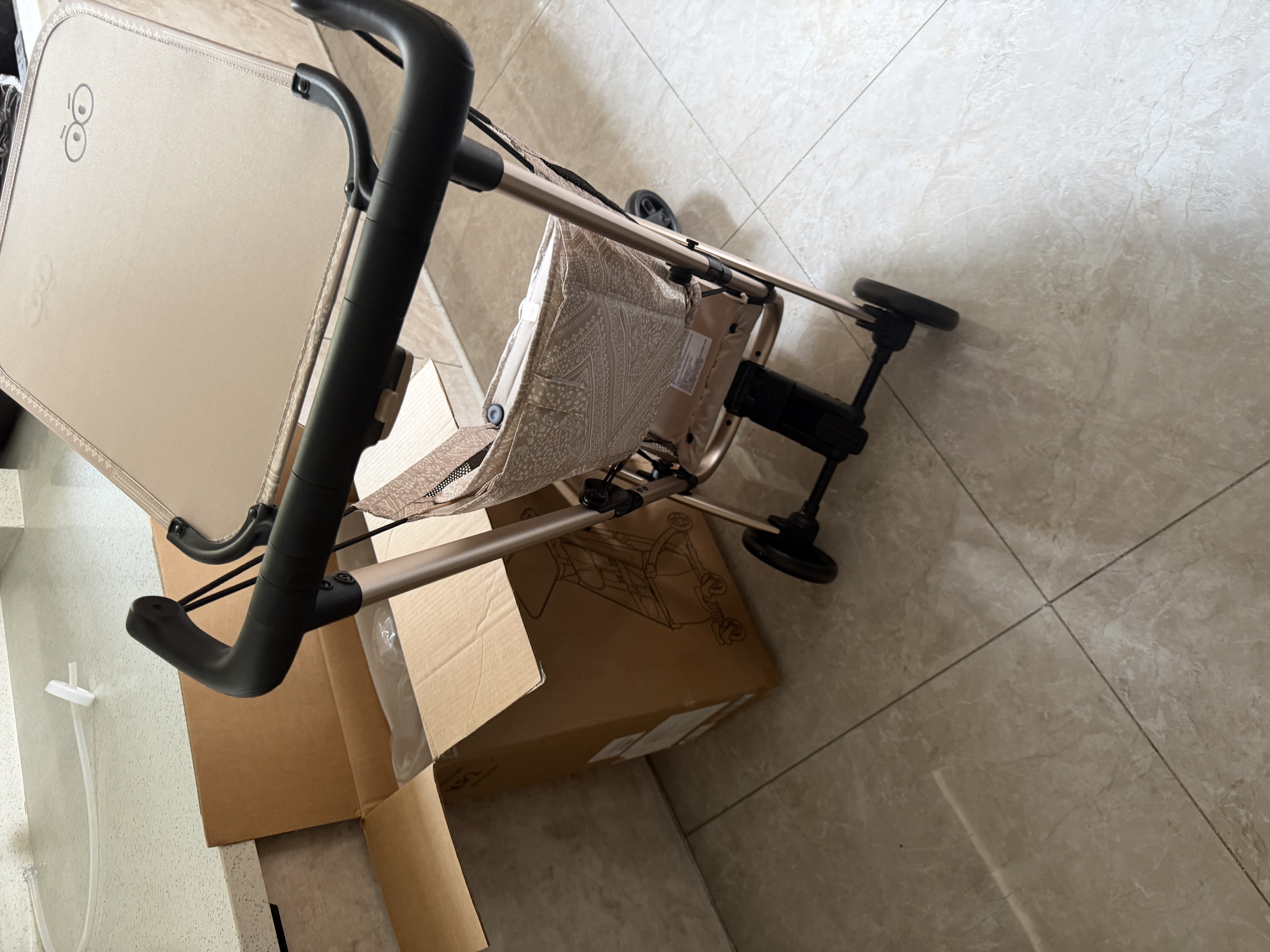 KinderKraftkk口袋推车小憨豆遛娃神器婴儿车轻便推车折叠小巧遛娃车月光绒 实拍图