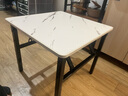 顺喆折叠桌子饭桌餐桌家用出租屋宿舍小方桌子简易摆摊矮桌地桌长方桌 白理石纹长60*宽60*高53cm 实拍图