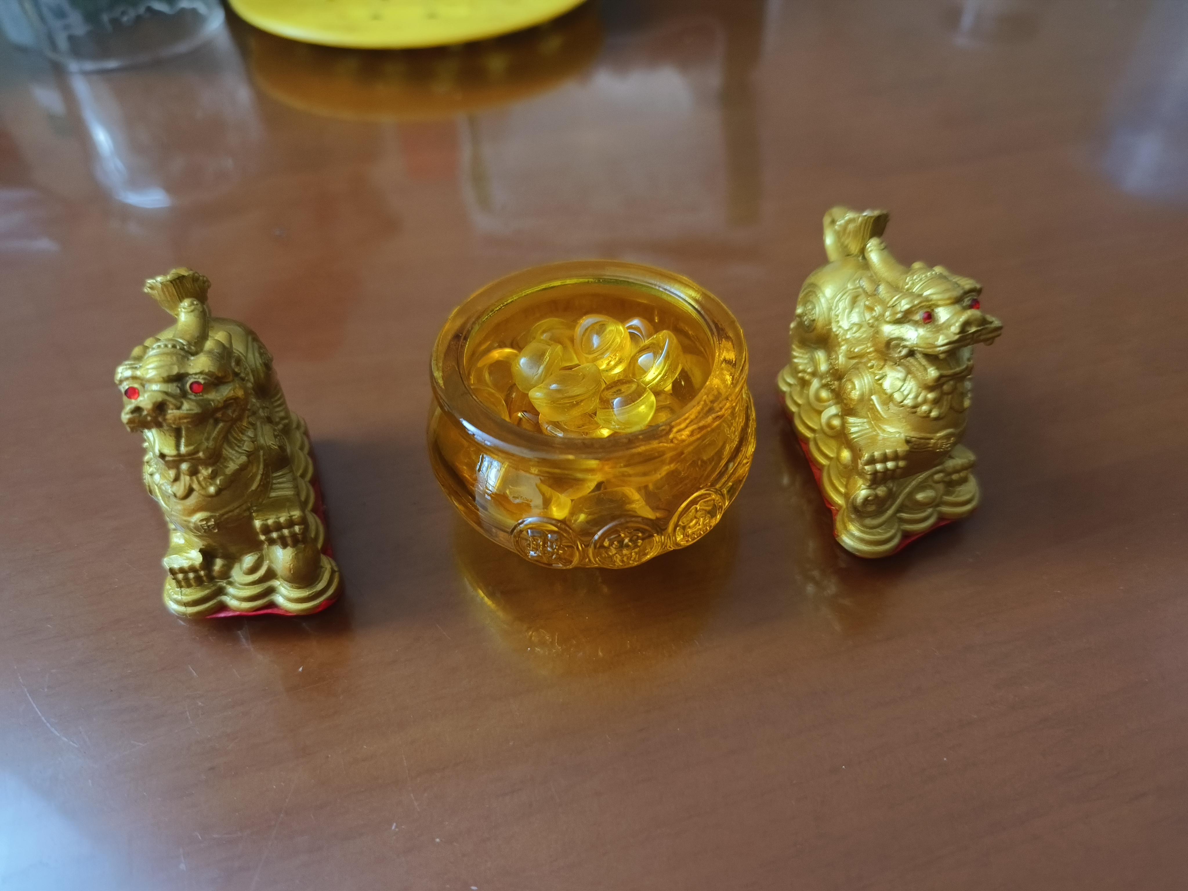 缤越黄铜貔貅招財摆件风水公母一对聚宝盆套装皮丘店铺开业客厅装饰品 实拍图