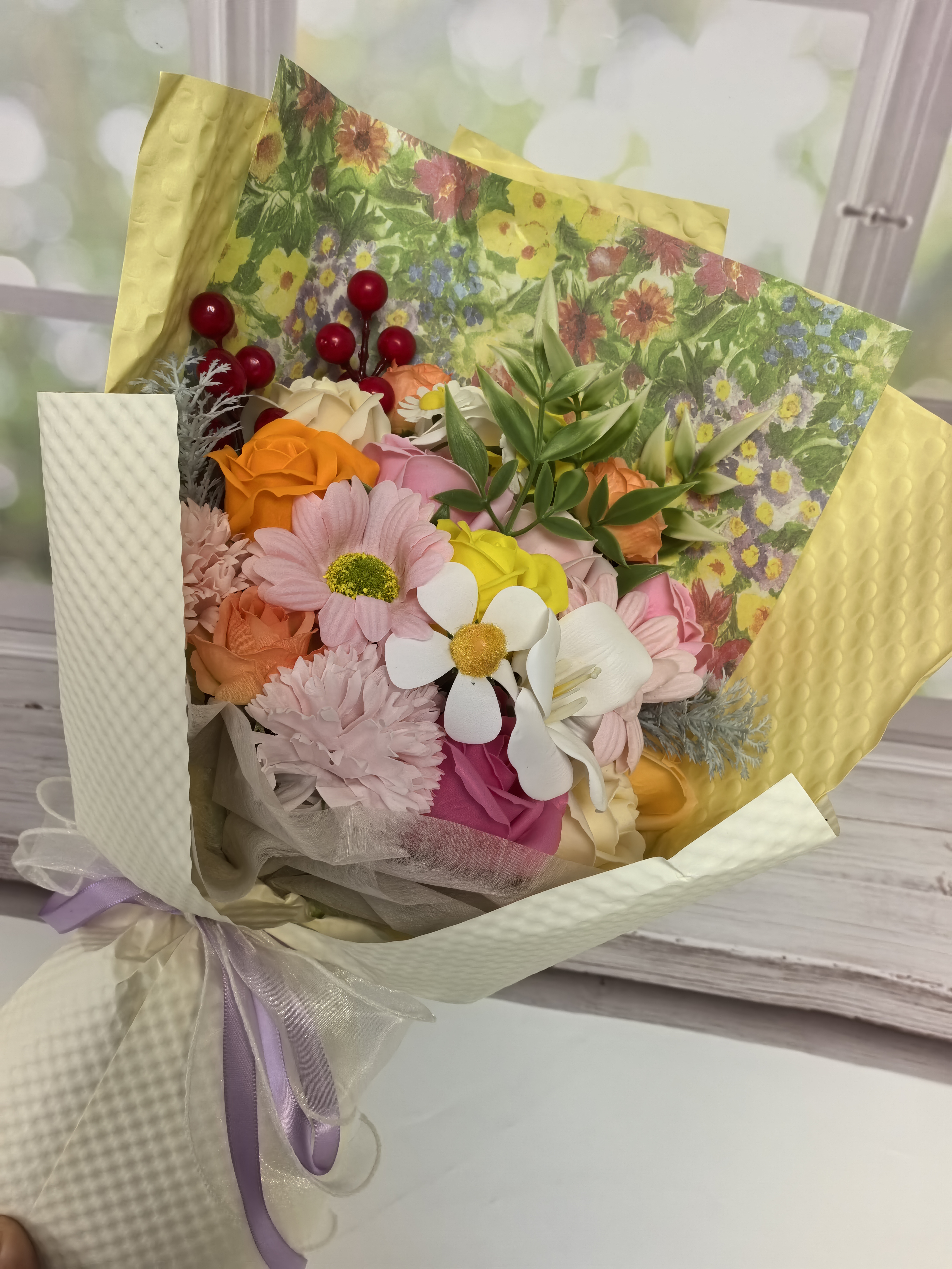 甜蜜点 21朵永生花香皂花束生日礼物七夕情人节送女友小众高级感教师节 实拍图