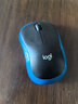罗技（Logitech）M185鼠标 无线鼠标 办公鼠标 对称鼠标 黑色蓝边 带无线2.4G接收器 实拍图