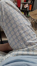 猫人睡衣女士夏季女【防螨抗螨纯棉】带胸垫千鸟格家居服蓝色L 实拍图