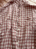 无印良品 MUJI 女式无侧缝双层纱织睡衣纯棉全棉 FDA20C1A 女士家居服套装 粉红色格纹 L-XL 实拍图