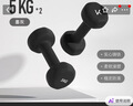 Keep哑铃男女健身家用彩色浸塑环保手铃亚铃肌肉训练墨灰色5kg*2 实拍图