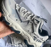 斐乐（FILA）猫爪5丨老爹鞋男鞋复古厚底增高网面舒适通勤运动休闲鞋 银绿色/高调灰-SH 42 实拍图