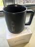 炊大皇马克杯陶瓷杯茶杯经典黑白泡茶杯咖啡杯早餐杯果汁水杯 黑色420ml 实拍图