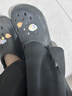名创优品（MINISO）洞洞鞋男女款EVA夏外穿沙滩凉鞋防滑踩屎感包头情侣 黑色+海星 实拍图