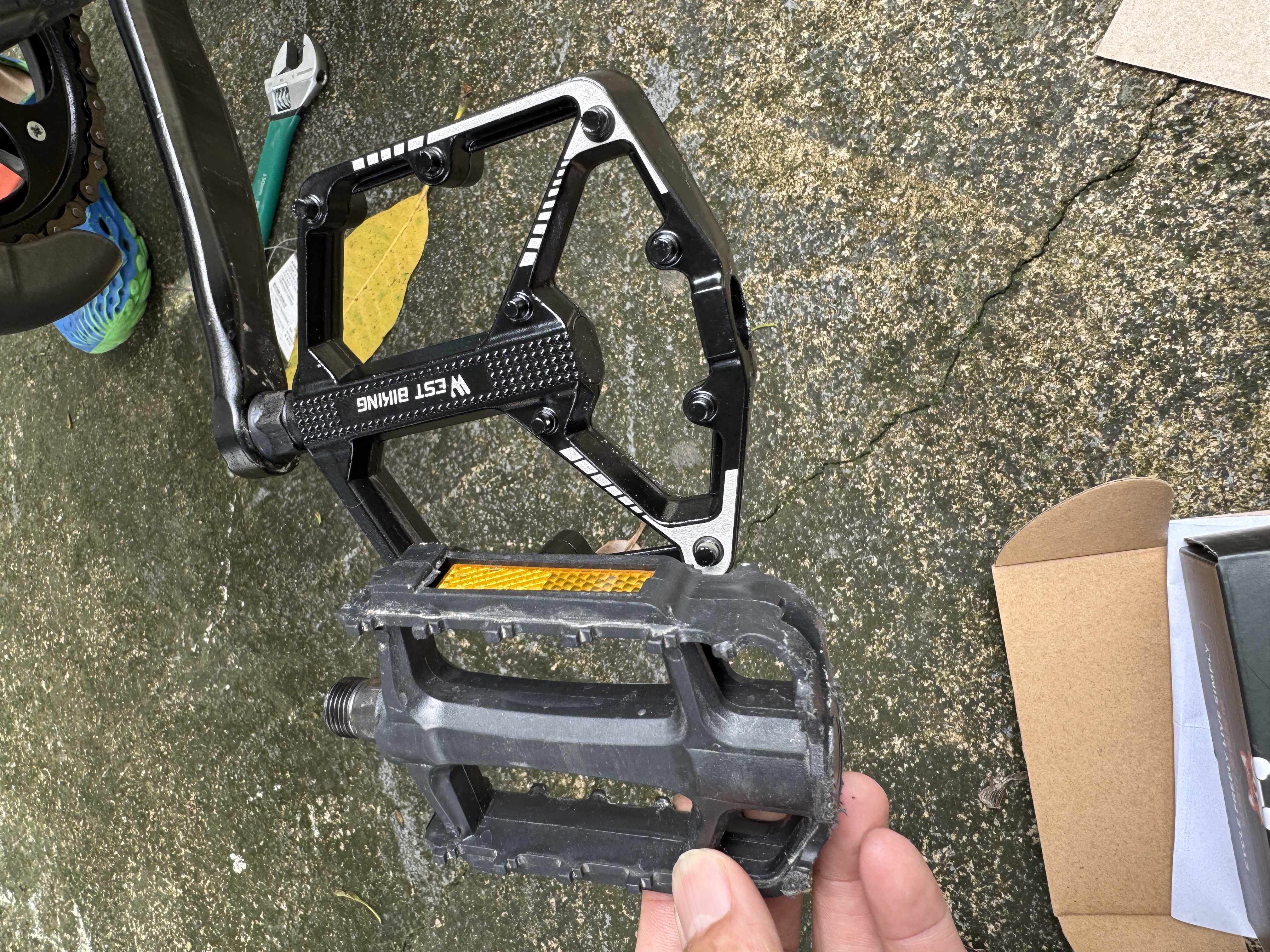 西骑者（WestBiking）自行车脚踏三培林DU铝合金脚踏山地公路脚踏板死飞单车脚蹬 黑色铝合金【双DU】 实拍图