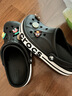 卡骆驰（CROCS）贝雅卡骆班洞洞鞋|205089 黑色/白色-066   37 /38(230mm)   实拍图