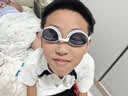 李宁LI-NING泳镜防水防雾男女高清游泳眼镜平光游泳镜LNJT224-6极光白 实拍图