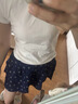 优衣库童装女童针织迷你裙裤短裙短裤半裙484924 69 藏青色 160 实拍图