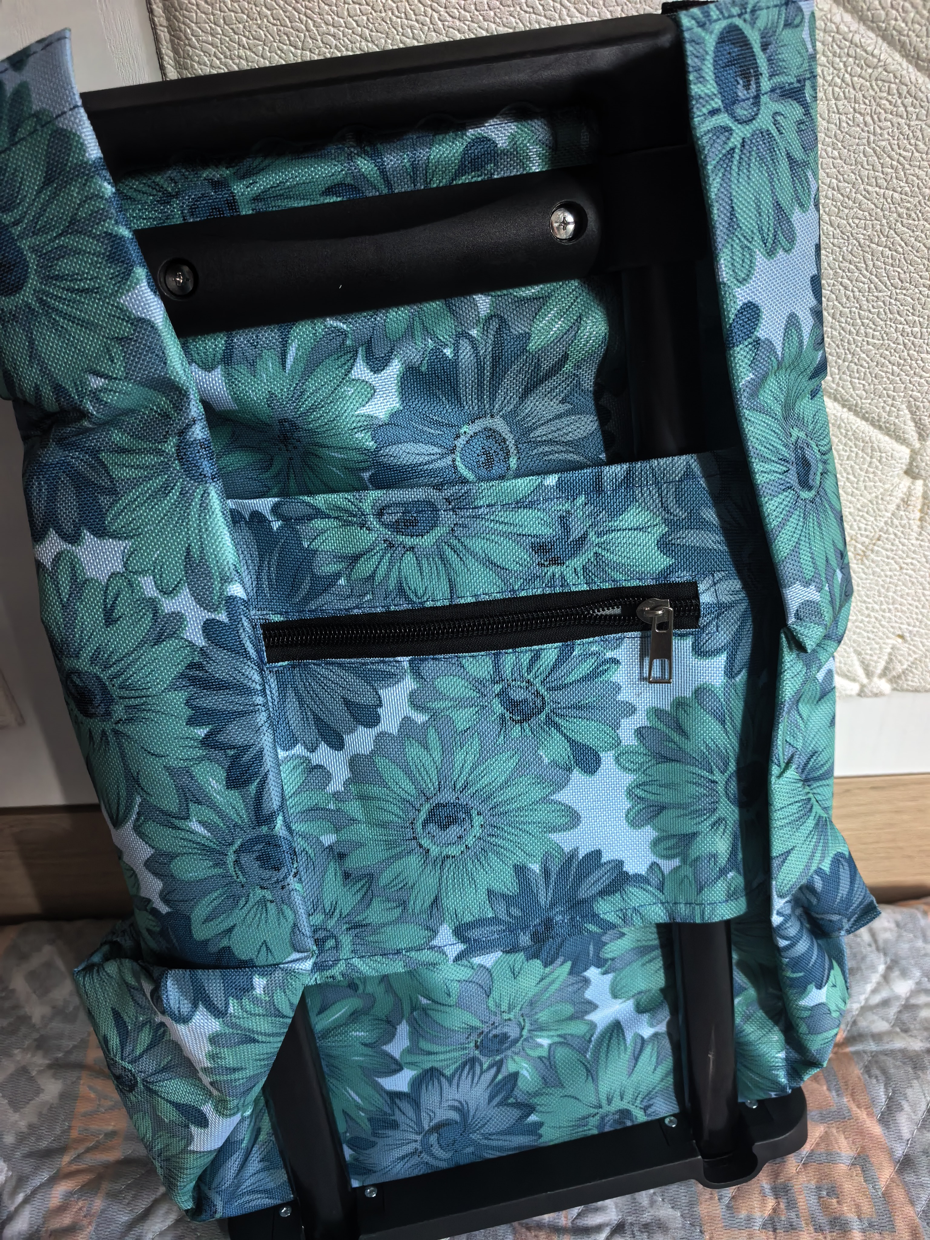 叩素便携手拉买菜车可折叠拖轮包手提带轮买菜袋多功能超市环保小拉车 实拍图