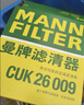 曼牌滤清器（MANNFILTER）空调滤芯滤清CUK26009/CUK26070宝来高尔夫8迈腾途观L朗逸帕萨特 实拍图